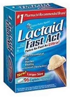 Lactaid Fast Act Lactase Prevent Dairy Gas Bloating 96c  