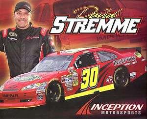 2011 David Stremme #30 Inception Motorsports NASCAR Postcard  