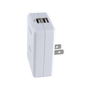 Coby Dual Usb Ac Adapter/Charger For  Player Ipod Cellular Phones 