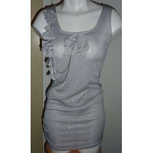  Sexy Club Cocktail Dress One Size Silver Beauty