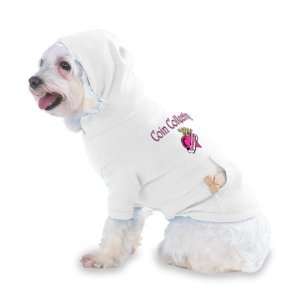 Coin Collecting Princess Hooded T Shirt for Dog or Cat LARGE   WHITE