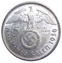 Old Coins  Cheap Coins  Buy Coins stores   Nazi German Silver 5 