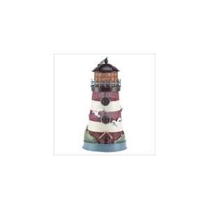  METAL PAINTED LIGHTHOUSE COLLECTIBLE TABLE LAMP LIGHT 