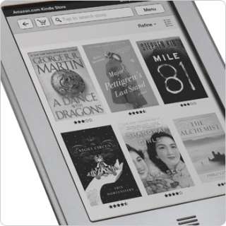 Kindle Touch e reader showing Kindle Store. Shop the Kindle Store 