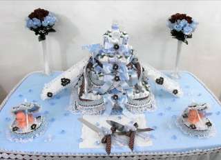   Brown Baby Shower Diaper Cake Centerpiece/Gift/Decoration/Favor/Theme