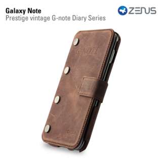   Note n7000 i9220 brown leather diary wallet case creit cards DL  