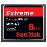 Sandisk EXTREME 8GB Compact Flash Card SDCFX 008G P61  