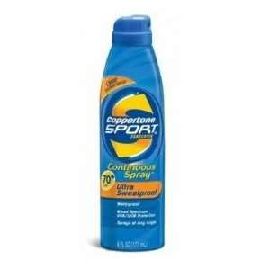  Coppertone Sport Sunscreen Continuous Spray Spf 70+ 6oz 