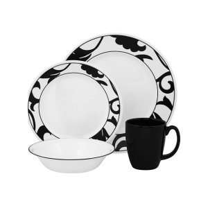  16 Pieces Corelle Durable Vitrelle Glass Dinnerware, Break 