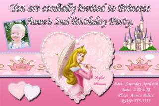 Custom Disney Princess Birthday Party Invitations cards ~ You Print 