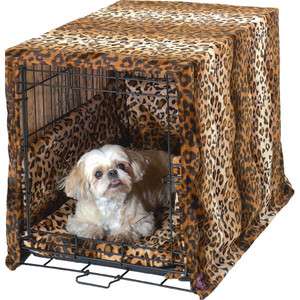 Pet Dreams PLUSH LEOPARD 36 Dog Puppy Wire Crate Training Cover Bed 