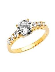   CZ Cubic Zirconia Ladies Solitaire Wedding Engagement Ring Band   Size