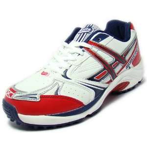  Balls BL550RB Cricket Rubber Studs Shoes, White/Red 