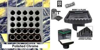 Ebbe 4 Square Tile Shower Drain Kit. Made In USA. Available In 10 