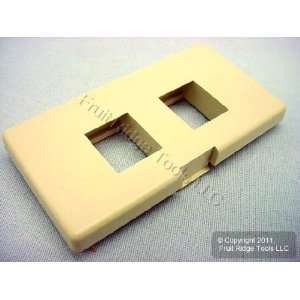 Leviton Ivory Quickport 2 Port Cubicle Wallplate Data Faceplate 49900 