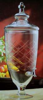   this stunning cut glass beverage dispenser with iced tea or any one of
