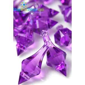  Bijou Crystal Acrylic Pendants   Purple   Bag of 130pcs 