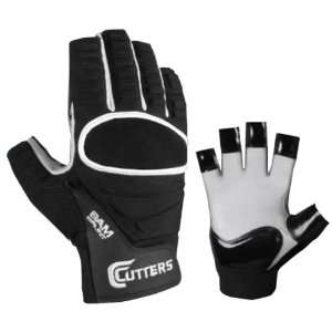 Cutters Half Finger Lineman Gloves BLACK 01 A2XL  Sports 