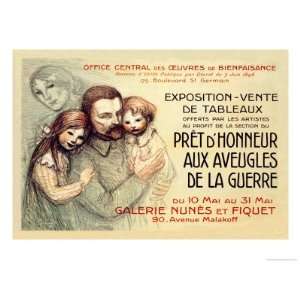 Pret dHonneur aux Aveugles de la Guerre, c.1917 Giclee Poster Print 