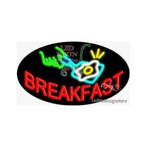  Breakfast Neon Sign 17 Tall x 30 Wide x 3 Deep 