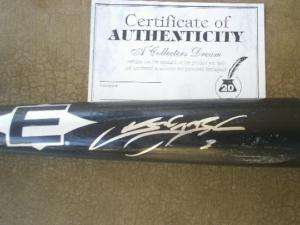 RARE SIGNED RANGERS ANDRES BLANCO EASTON GAME USED BAT  