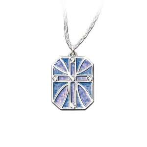  With You Always Diamond And Mother Of Pearl Cross Pendant 
