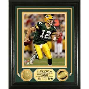 Aaron Rodgers Packers 24KT Gold Coin Photomint