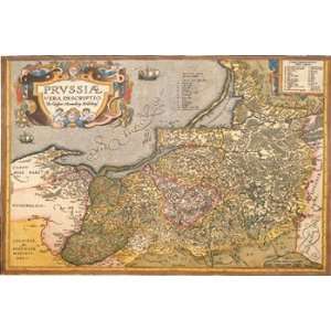    Map of Prussia   Poster by Abraham Ortelius (18x12)