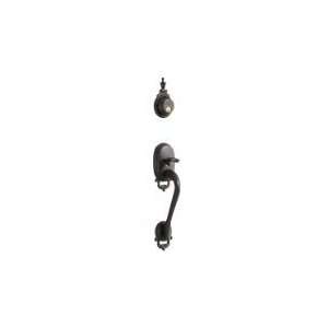   Matte Black Bowman Dummy Handleset with Accent Lever with Addison Rose