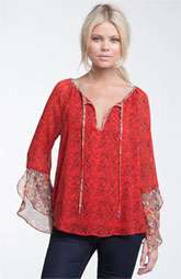 Patterson Nixie Twin Print Peasant Top Was $98.00 Now $39.97 55% 