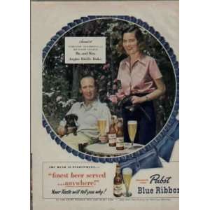   Mrs. Angier Biddle Duke.  1949 Pabst Blue Ribbon Beer Ad, A3429