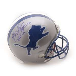 Barry Sanders Autographed Helmet   with HOF 04 Inscription