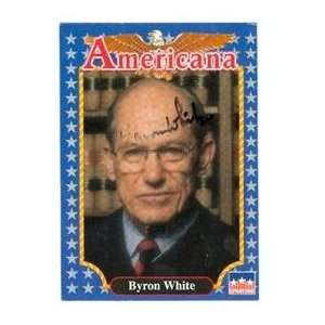  Byron White autographed trading card Supreme Court Justice 