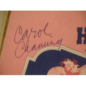 Channing, Carol Sheet Music Signed Autograph Hello Dolly 1963