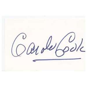 CAROLE COOK Signed Index Card In Person