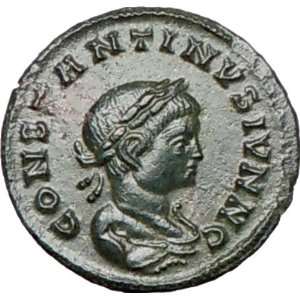 CONSTANTINE II Jr. as Caesar 321AD Rare Authentic Ancient Roman Coin 