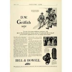 1929 Ad Bell Howell Motion Picture Camera Filmo Movie Director David 