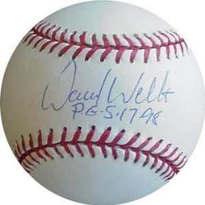  Signed David Wells Baseball   Perfect Game   Autographed 