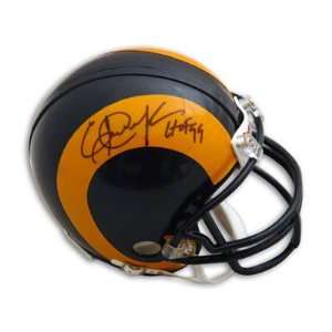 Eric Dickerson Autographed Hand Signed Rams Mini Helmet w/ HOF 