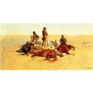  FRAMED oil paintings   Frederic Remington   24 x 12 inches 