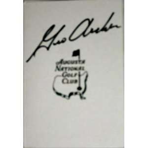  George Archer Signed / Autographed Golf Scorecard 