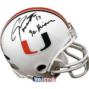 Gino Torretta Autographed Mini Helmet Miami Hurricanes Hand Signed 