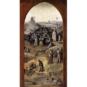 FRAMED oil paintings   Hieronymus Bosch   32 x 60 inches   Triptych of 
