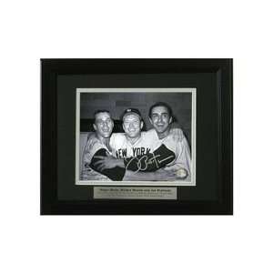 Joe Pepitone Autographed with Mickey Mantle and Roger Maris Framed 8 