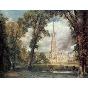  Salisbury Cathedral by John Constable. Size 22.00 X 17.00 