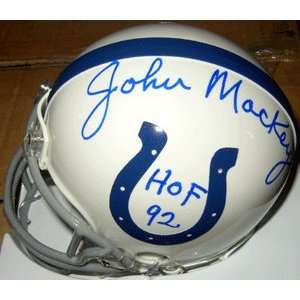 John Mackey Autographed Mini Helmet   HOF92