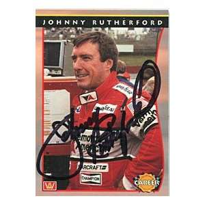 Johnny Rutherford Autographed/Signed 1992 AW Sports Card