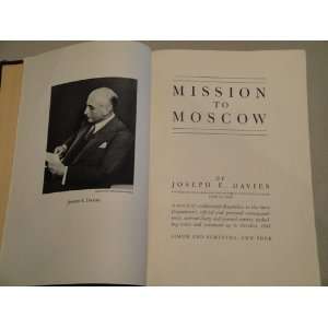 Mission to Moscow joseph e davies  Books
