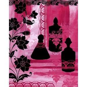 Powder Room Silhouette Finest LAMINATED Print Karen Tye Bentley 16x20