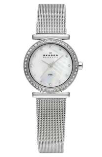 Skagen Mesh Small Crystal Accent Watch  